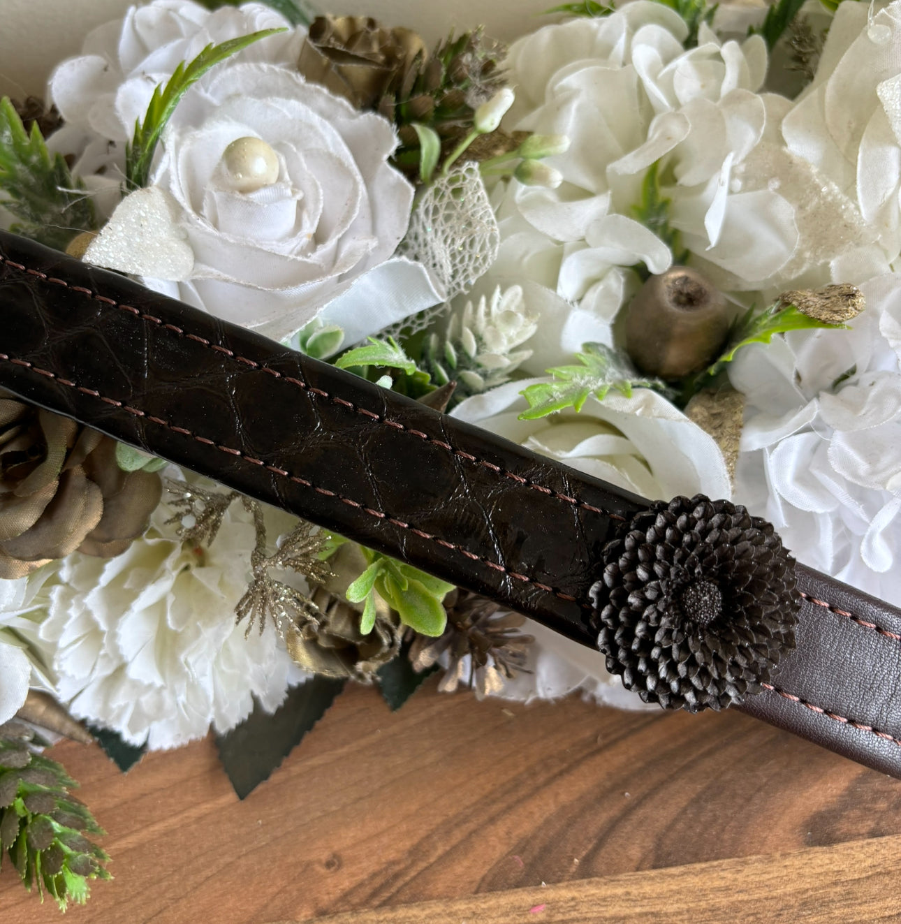 Patent Croc Leather Browband