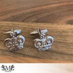 Cuff Links - Silver Crowns