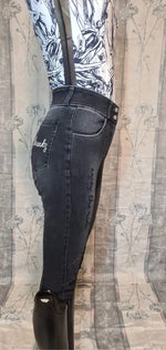 DENIM supa stretch breeches - stonewash black